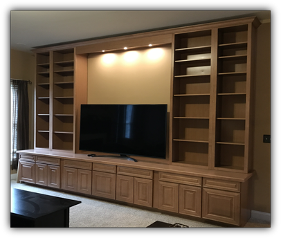 Completed entertainment center project 